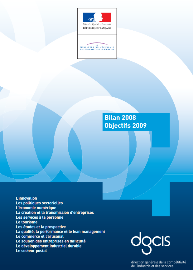 Bilan 2008 - Objectifs 2009 - Direction générale de la compétitivité, de l'industrie et des services (DGCIS)